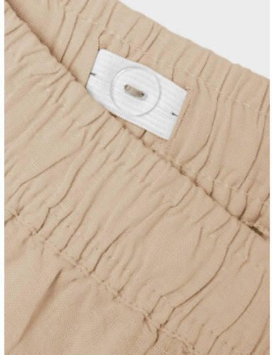 Name it KIDS casual short NKFFALINNEN beige Korte broek Meisjes Katoen 116