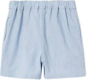 Name it KIDS casual short NKFFALINNEN lichtblauw Korte broek Meisjes Katoen 122