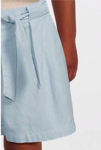 Name it KIDS casual short NKFFALINNEN lichtblauw Korte broek Meisjes Katoen 122 - Foto 3