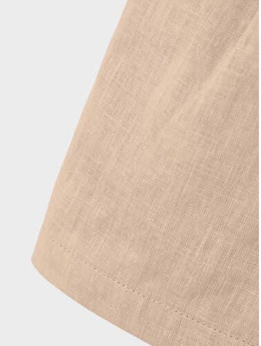 Name it KIDS casual short NKFFALINNEN zand Korte broek Beige Meisjes Katoen 116