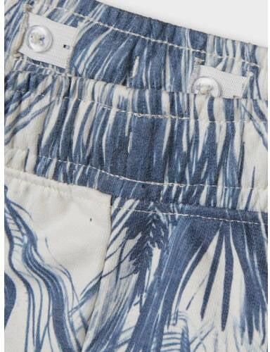 Name it KIDS casual short NKMFARVEL met all over print blauw ecru Korte broek Jongens Katoen 146 - Foto 2