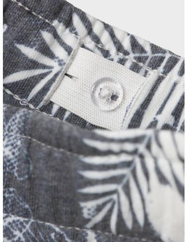 Name it KIDS casual short NKMFARVEL met all over print donkerblauw wit Korte broek Jongens Katoen 116
