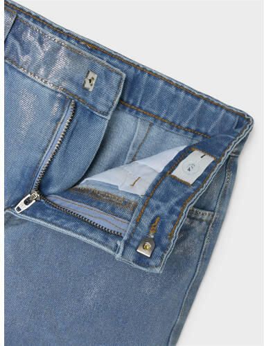 Name it KIDS coated spijkerrok NKFROSE light blue denim Blauw Effen 116 - Foto 3