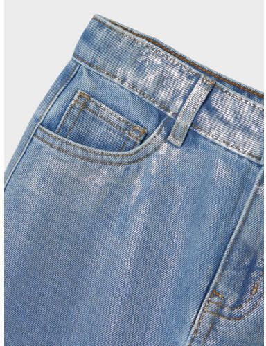 Name it KIDS coated spijkerrok NKFROSE light blue denim Blauw Effen 116 - Foto 2