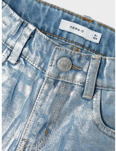 Name it KIDS coated straight fit jeans NKFROSE light blue denim Blauw Effen 152 - Foto 2