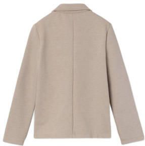 Name it KIDS colbert NKMFLENOVO zand Beige Jongens Sweat Reverskraag Effen 134 140