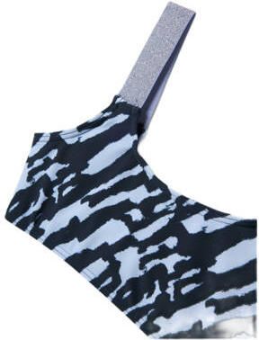Name it KIDS crop bikini NKFZERIA blauw Meisjes Polyamide All over print 122 128 - Foto 2