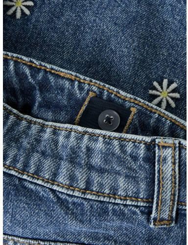 NAME IT KIDS denim regular gebloemde short medium blue denim Korte broek Blauw - Foto 3