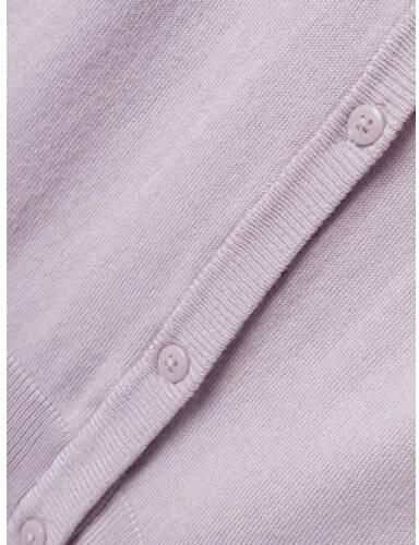 Name it KIDS fijngebreid vest NKFVAMONE lila Paars Meisjes Viscose Ronde hals 122 128