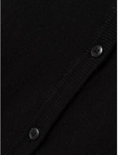 Name it KIDS fijngebreid vest NKFVAMONE zwart Meisjes Viscose Ronde hals 146 152 - Foto 2