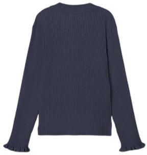 Name it MINI longsleeve NMFVIANNA donkerblauw Meisjes Viscose Ronde hals 104