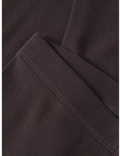 NAME IT KIDS flared broek met ruches donkerbruin Meisjes Stretchkatoen - Foto 3