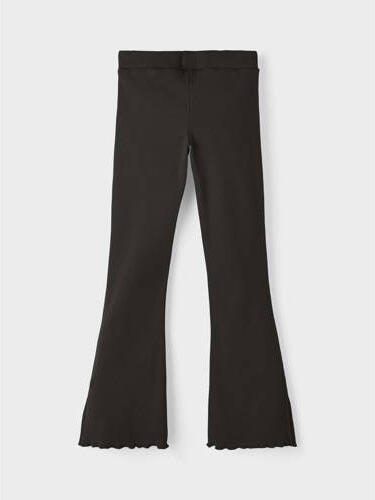 Name it KIDS flared broek NKFKOMI zwart Meisjes Polyester Effen 128 - Foto 3