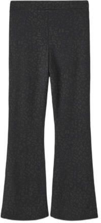 Name it KIDS flared broek NKFTRIKKALEO met panterprint zwart Meisjes Viscose 158 - Foto 3