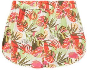 Name it KIDS gebloemde casual short NKFVINAYA groen rood wit Korte broek Meisjes Polyester 116 - Foto 2