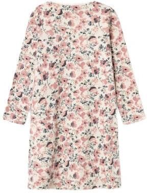 Name it KIDS gebloemde nachthemd ecru roze Meisjes Stretchkatoen Ronde hals 110 116 - Foto 2