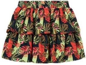 Name it KIDS gebloemde rok NKFVINAYA groen donkerblauw rood Meisjes Polyester 116 - Foto 2