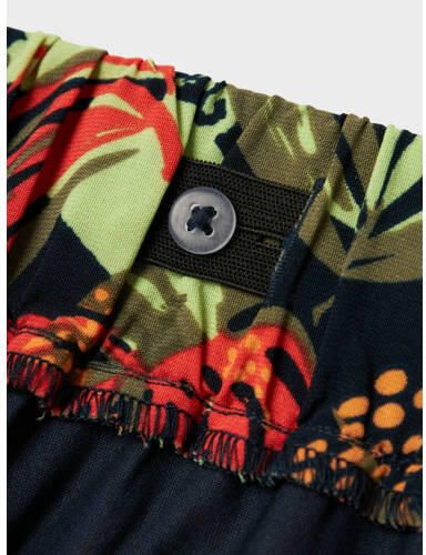 Name it KIDS gebloemde rok NKFVINAYA groen donkerblauw rood Meisjes Polyester 116