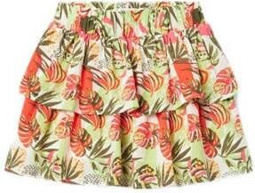 Name it KIDS gebloemde rok NKFVINAYA groen rood wit Meisjes Polyester Bloemen 122