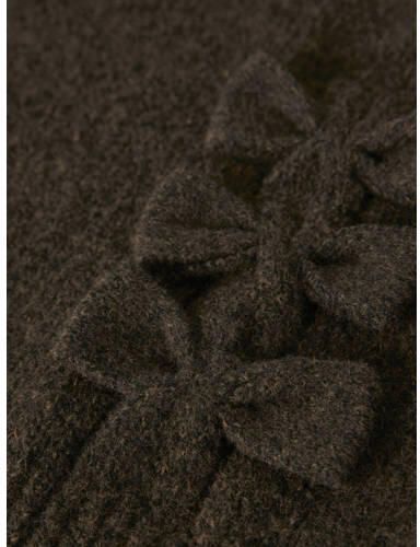 NAME IT KIDS gebreide trui donkerbruin Meisjes Polyester Ronde hals Effen - Foto 3