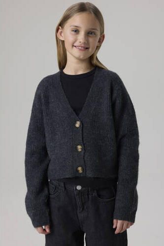 Name It Vest NKFHOLLY BOXY SHORT KNIT CARD NOOS in modieuze boxy-vorm met diepe v-hals - Foto 6