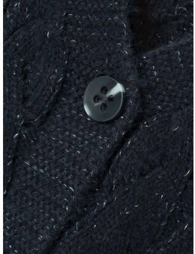 Name it KIDS gemêleerd vest NKFOLIPA donkerblauw melange Meisjes Acryl V-hals 134 140 - Foto 2