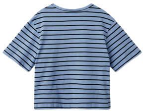 Name it KIDS gestreept T-shirt NKFHELLAMIA blauw donkerblauw Meisjes Katoen Ronde hals 122 128