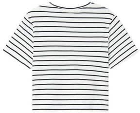 Name it KIDS gestreept T-shirt NKFHELLAMIA wit donkerblauw Meisjes Katoen Ronde hals 122 128