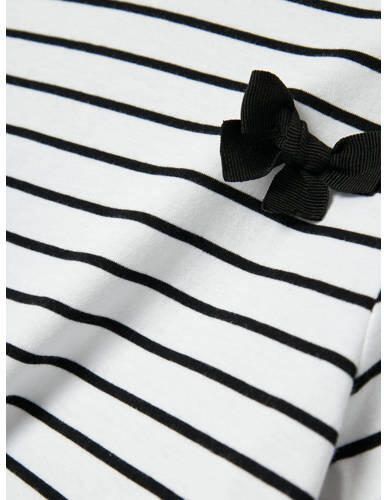 Name it KIDS gestreept T-shirt NKFHELLAMIA wit donkerblauw Meisjes Katoen Ronde hals 122 128 - Foto 2