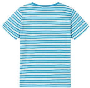 Name it KIDS gestreept T-shirt NKMDALOVAN aquablauw wit Jongens Katoen Ronde hals 146 152 - Foto 2