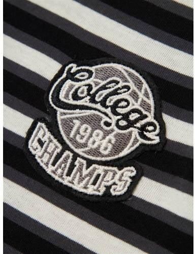Name it KIDS gestreept T-shirt NKMDALOVAN zwart wit Jongens Katoen Ronde hals 146 152
