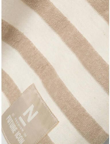 Name it KIDS gestreept T-shirt NKMDUNSTER zand Beige Jongens Katoen Ronde hals 122 128