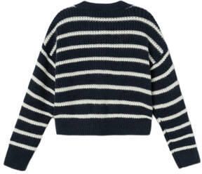 Name it KIDS gestreept vest NKFVERONJA donkerblauw ecru Meisjes Acryl Ronde hals 134 140 - Foto 2