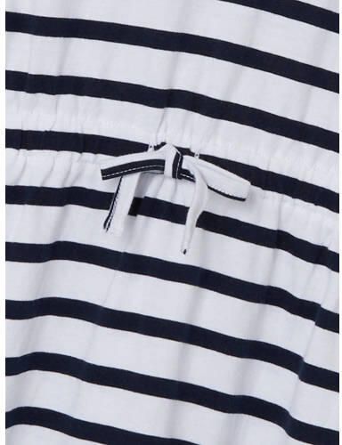 Name it KIDS gestreepte jurk NKFMIE donkerblauw wit Meisjes Katoen Ronde hals 152 - Foto 3