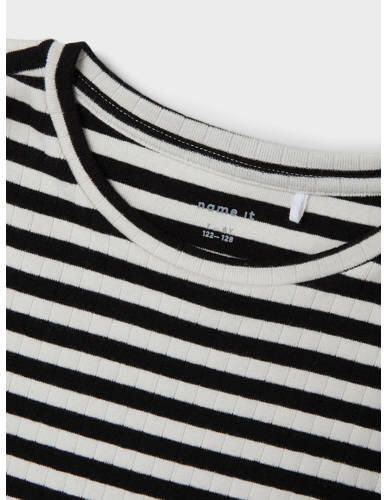 Name It Shirt met lange mouwen NKFSURAJA XSL LS TOP NOOS geweldige streepjes-look in geribbelde kwaliteit