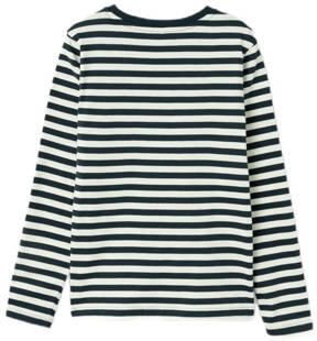 Name it KIDS gestreepte longsleeve NKMSALMO donkerblauw wit Jongens Katoen Ronde hals 146 152 - Foto 2
