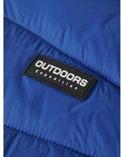 NAME IT KIDS gewatteerde jas blauw Jongens Nylon Capuchon Effen - Foto 4
