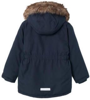 Name it KIDS gewatteerde winterjas NKFMARLIN donkerblauw Meisjes Polyester Capuchon 152 - Foto 3