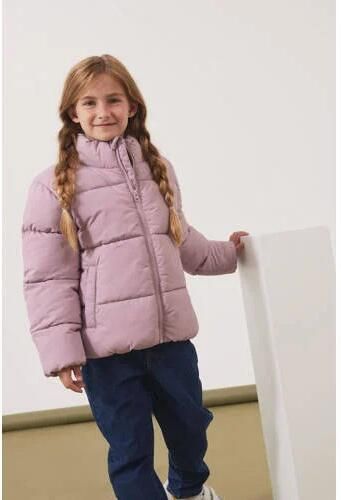 Name it KIDS gewatteerde winterjas NKFMILAN zachtroze Meisjes Polyester Opstaande kraag 146 - Foto 2