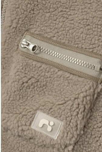 Name it KIDS gilet NKMNODERNE zand Beige Jongens Teddy Ronde hals Effen 122 128 - Foto 3