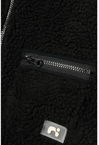 Name it KIDS gilet NKMNODERNE zwart Jongens Teddy Ronde hals Effen 122 128 - Foto 2