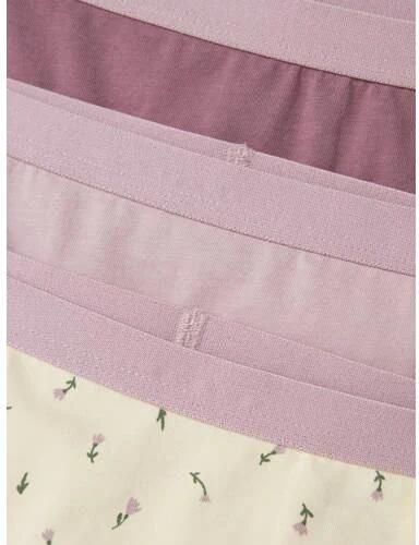 NAME IT KIDS hipster ecru lila paars (set van 6) Slip Meisjes Stretchkatoen - Foto 5