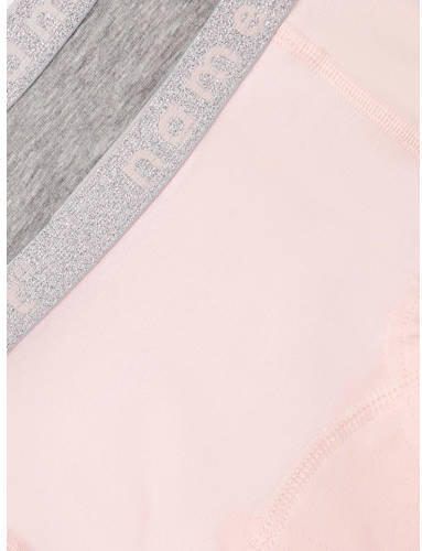 Name it KIDS hipster set van 2 lichtroze grijs melange Slip Meisjes Stretchkatoen 122 128 - Foto 4