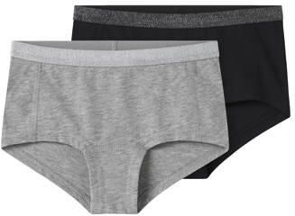 NAME IT KIDS hipster zwart grijs melange (set van 2) Slip Meisjes Stretchkatoen - Foto 5