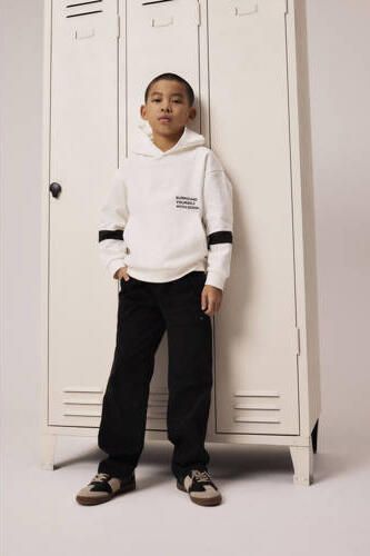 Name it KIDS hoodie ecru Trui Jongens Sweat Capuchon Backprint 146 152 - Foto 2