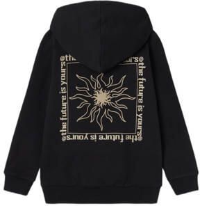 Name it KIDS hoodie NKMLATIAS met backprint zwart Sweater Backprint 146 152