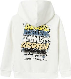Name it KIDS hoodie NKMLUBE met backprint wit Sweater Backprint 158 164 - Foto 3