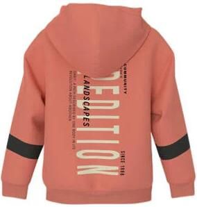 Name it KIDS hoodie oranje Trui Jongens Sweat Capuchon Backprint 158 164 - Foto 2
