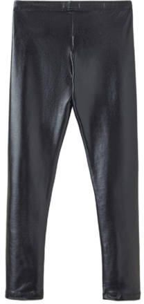 Name it KIDS imitatieleren slim fit tregging NKFKIVA zwart Broek Meisjes Imitatieleer 128 - Foto 4