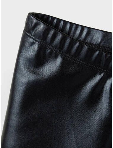 Name it KIDS imitatieleren slim fit tregging NKFKIVA zwart Broek Meisjes Imitatieleer 128 - Foto 2